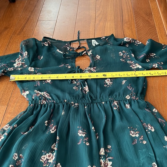 🌿Green Floral🌿MUDD dress - Picture 3 of 14